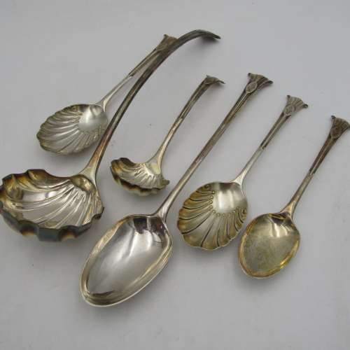Mappin & Webb antique Spoon fork and serving set