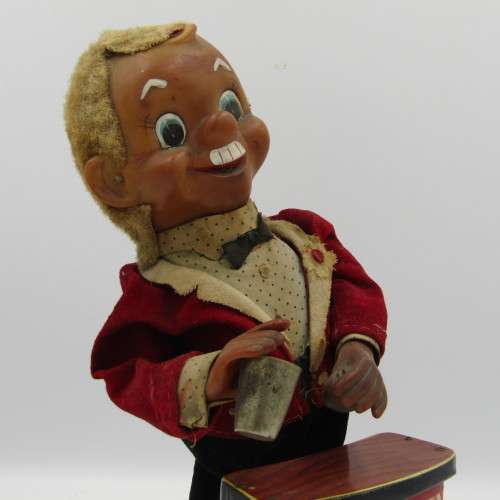 Vintage Rosko Bartender battery operated mechanical tin toy