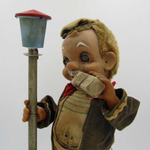 Vintage drinking Captain battery operated mechanical tin toy