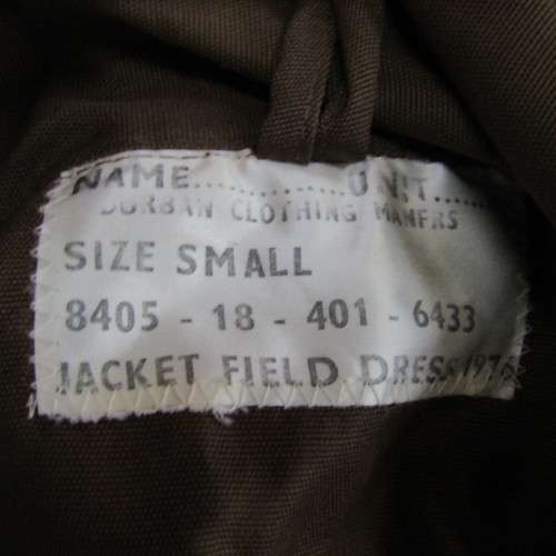 SADF Nutria bush jacket - size Small