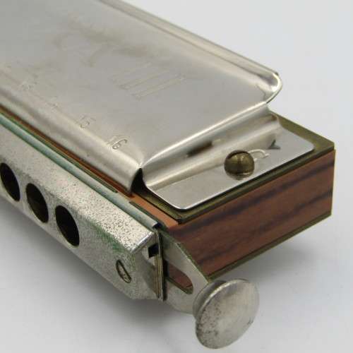 Vintage Hohner Chromika III harmonica in case