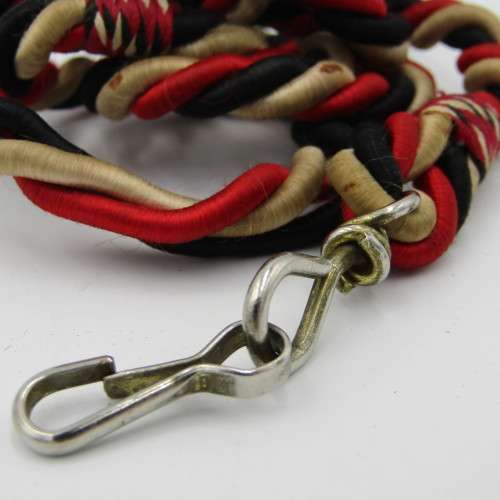 Vintage Military Lanyard - Red, white and black