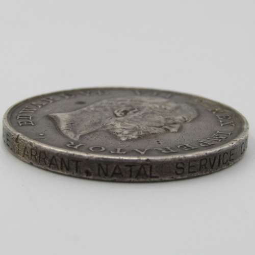 1906 Natal Rebellion medal issued to Attached Sergeant R.V.M.A.E Tarrant , Natal Service corps