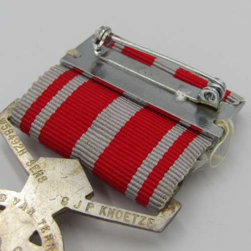 SA Police combatting terrorism medal with 2 bars issued to W58492H Sergeant GJP Knoetze