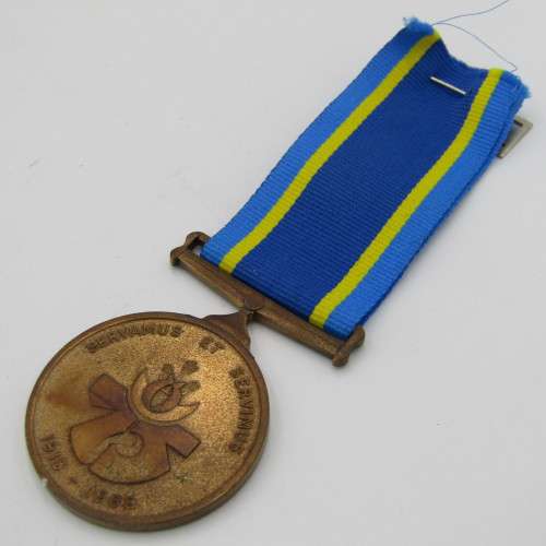 SA Police 75 Years commemorative medal issued to 058492H Adj Off DE Knoetze
