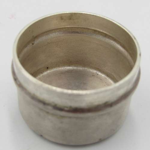 Antique E.P.N.S pill box - marked IHS with cross on lid