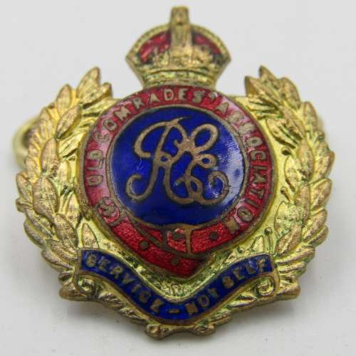 WW2 Royal Engineers old comrade association lapel badge