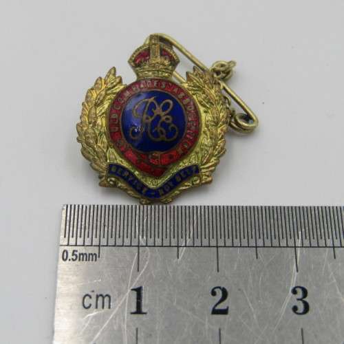WW2 Royal Engineers old comrade association lapel badge