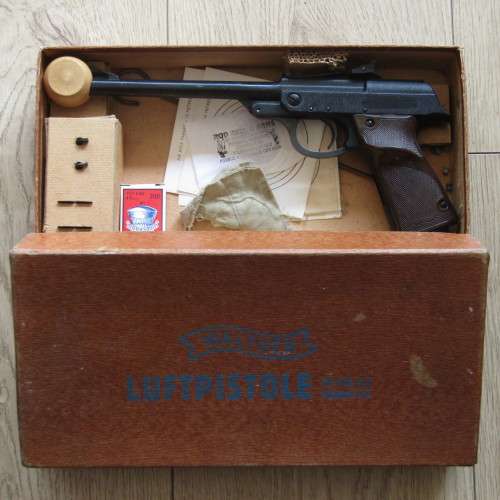 Vintage Walter LP model 53 air pistol in original box with tools - excellent condition