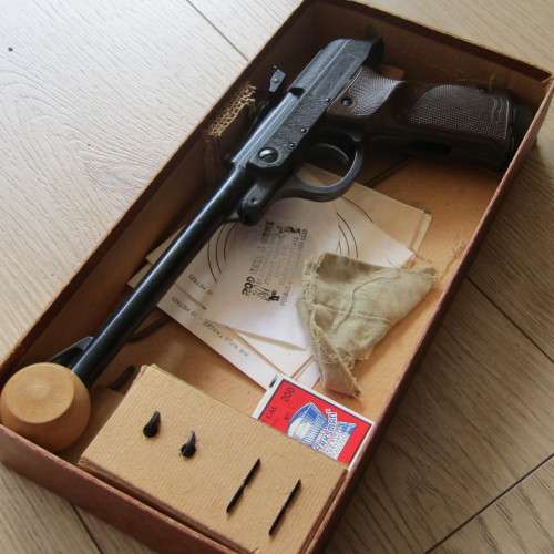 Vintage Walter LP model 53 air pistol in original box with tools - excellent condition