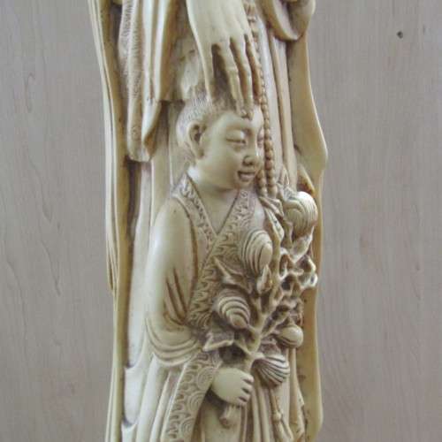 Large Vintage Chinese poly resin sculpture - Height 66 cm