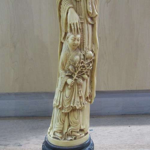 Large Vintage Chinese poly resin sculpture - Height 66 cm
