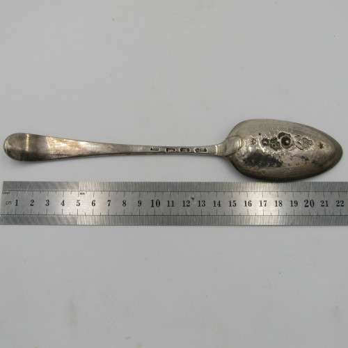 Sterling silver serving spoon made by Hester Bateman in 1781