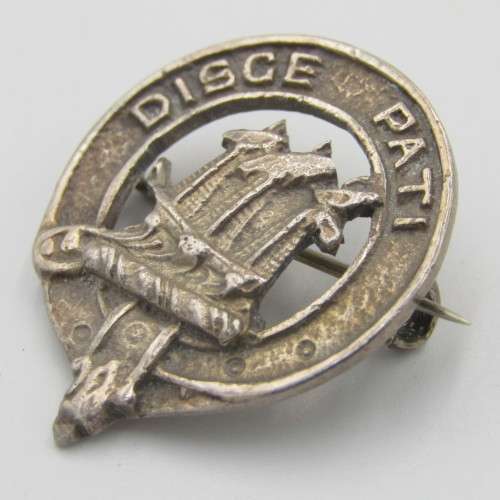 Antique hallmarked sterling silver Scottish Duncan clan brooch