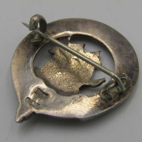 Antique hallmarked sterling silver Scottish Duncan clan brooch