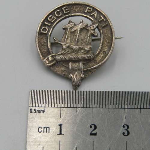 Antique hallmarked sterling silver Scottish Duncan clan brooch