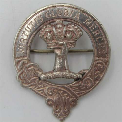 Sterling silver Robertson clan Scottish brooch