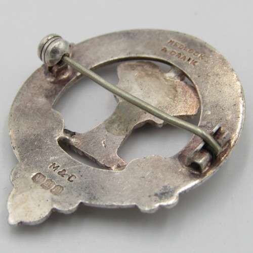 Sterling silver Robertson clan Scottish brooch