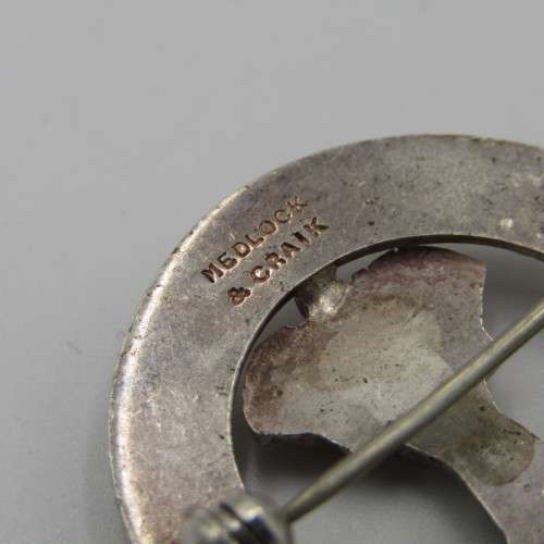 Sterling silver Robertson clan Scottish brooch