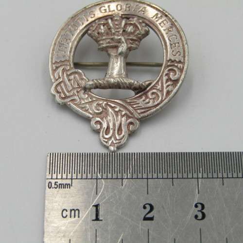 Sterling silver Robertson clan Scottish brooch