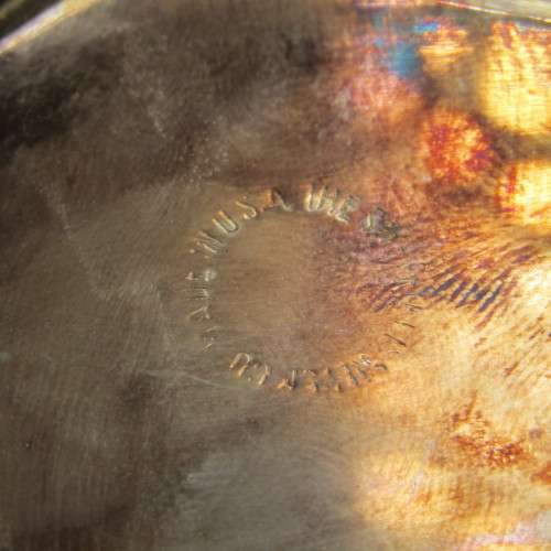 Vintage silverplated chip & dip bowl with candle holders