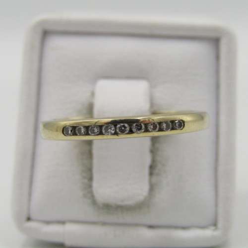 9kt Yellow Gold diamond ring wedding set with about 0,70ct diamond