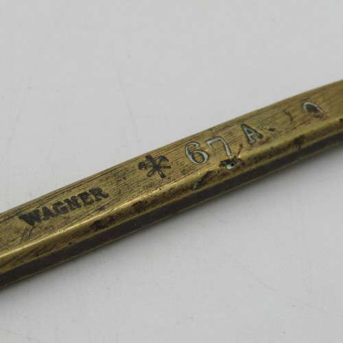 Antique Wagner brass measuring spoon - marked 67 A