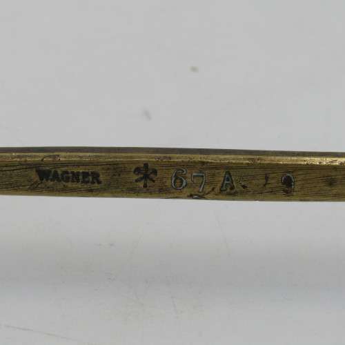 Antique Wagner brass measuring spoon - marked 67 A