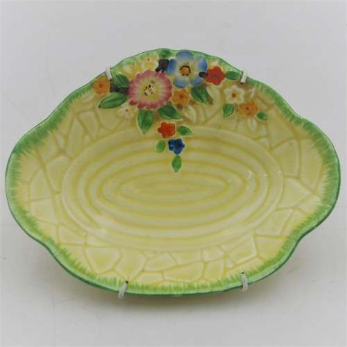 Crown Devon Garden Path trinket bowl - with hanger