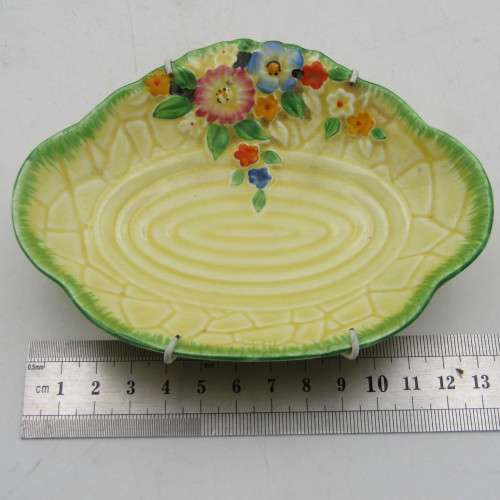 Crown Devon Garden Path trinket bowl - with hanger