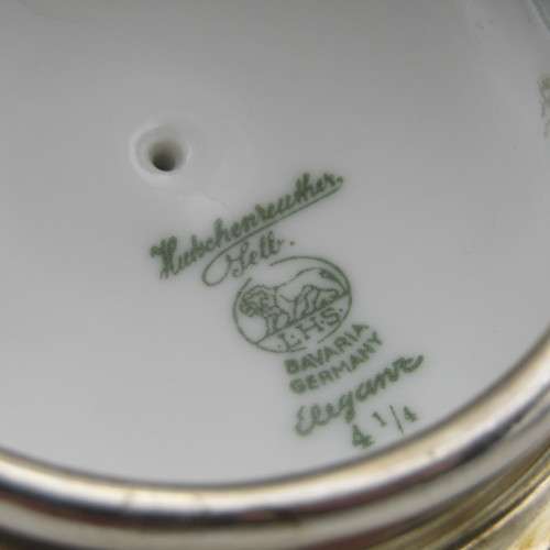 Very rare art nouveau MWF silverplated porcelain lined tea set