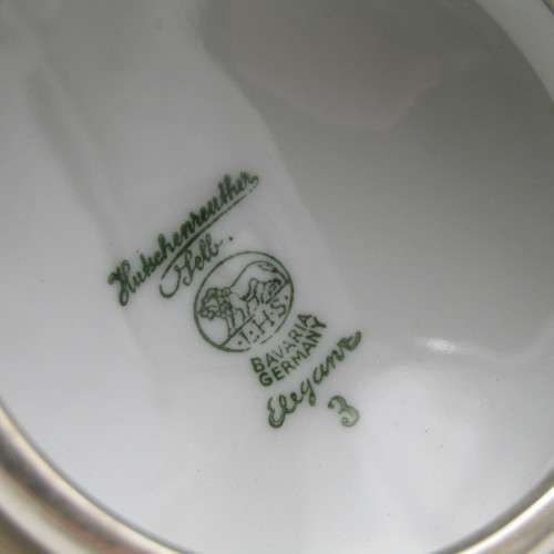 Very rare art nouveau MWF silverplated porcelain lined tea set