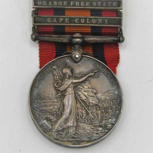Boer War QSA medal with 4 Clasps issued to 537 Pte. J. Myburgh