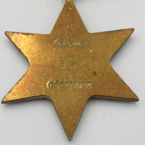 WW2 The Africa star issued to 243443 B.W O`Connor