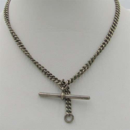 Pocket Watch fob chain with T Bar - 35 cm long
