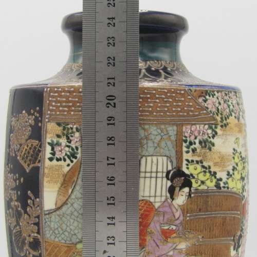Antique 1920`s Japanese Satsuma porcelain vase - Height 25 cm