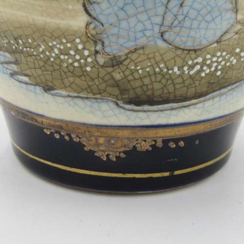 Antique 1920`s Japanese Satsuma porcelain vase - Height 25 cm