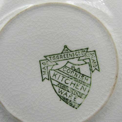 2 Different size TG Green Cornish Kitchenware blue and white Saucers