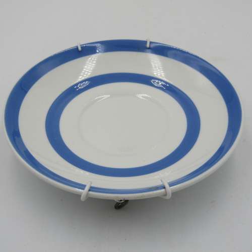 2 Different size TG Green Cornish Kitchenware blue and white Saucers