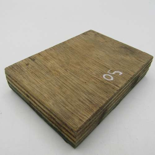 Old South African coat of arms copper printing plate on wooden block