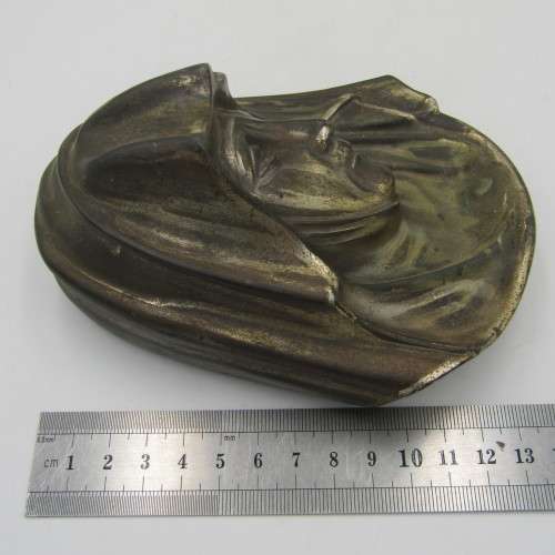 WW2 Holy Mary relic bronze wall hanging - brought back from Portugal by Italian soldier