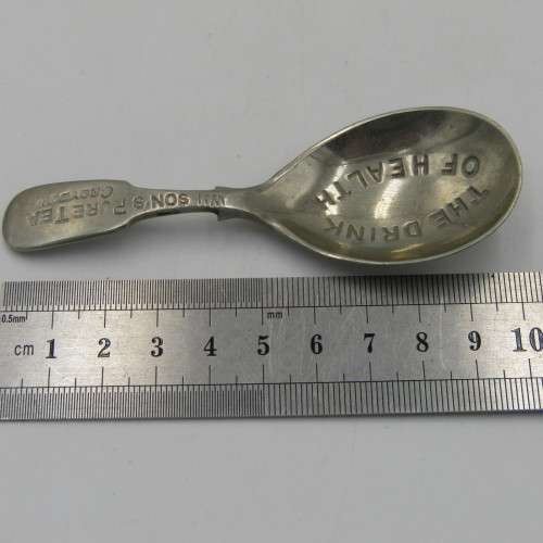 Antique Wilson`s Pure Tea silverplated caddy spoon
