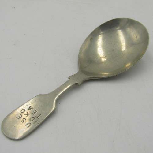 Antique USE Joko Tea silverplated caddy spoon by H. Dunsheath Sheffield