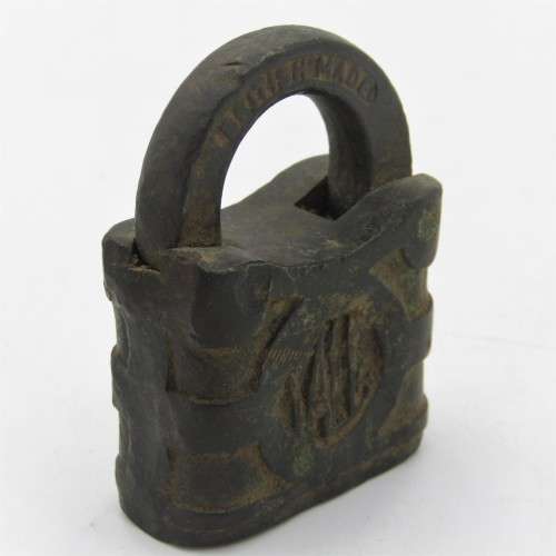 Vintage small YALE brass padlock - no key