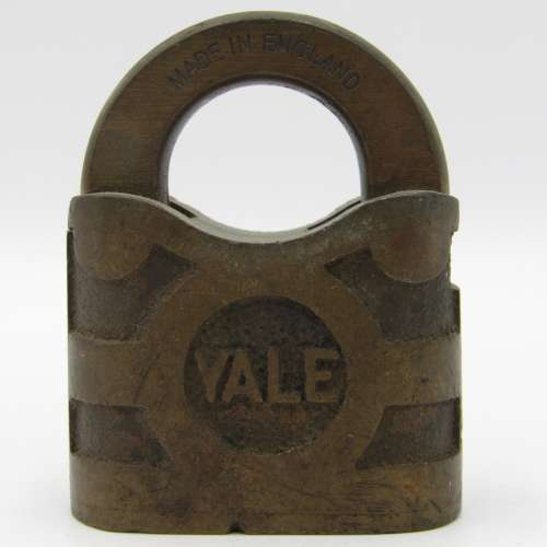 Vintage small YALE brass padlock - no key