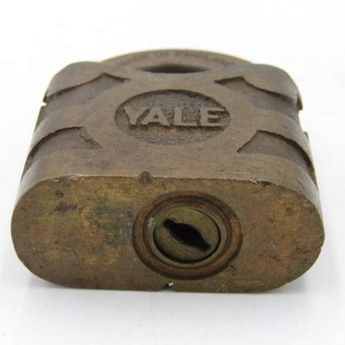 Vintage small YALE brass padlock - no key