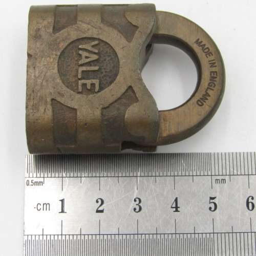 Vintage small YALE brass padlock - no key