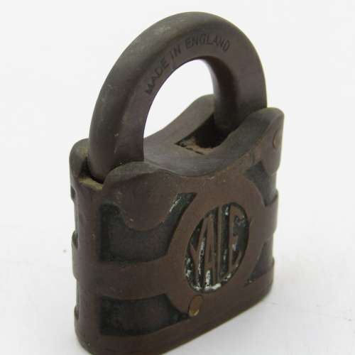 Vintage small YALE brass padlock - no key