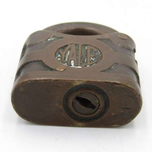 Vintage small YALE brass padlock - no key