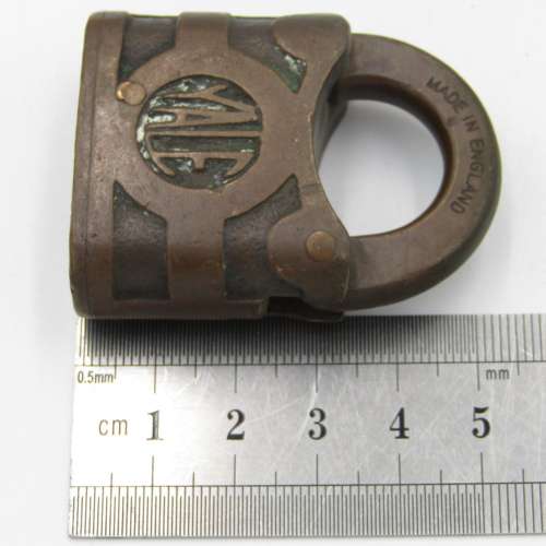 Vintage small YALE brass padlock - no key